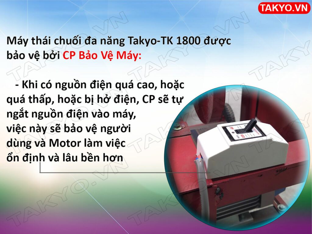 CP chống giật máy thái chuối đa năng Takyo TK 1800