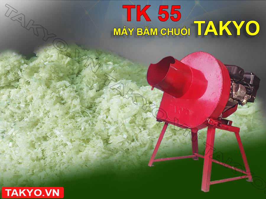 Chế phẩm sau khi sử dụng máy băm chuối đa năng động cơ Takyo TK 55