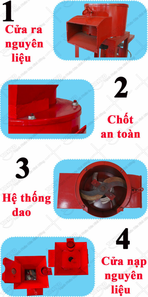 2-Cấu tạo máy băm nghiền đa năng Takyo TK 30
