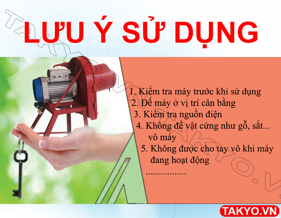 Lưu ý khi sử dụng máy thái chuối Takyo TK 1500