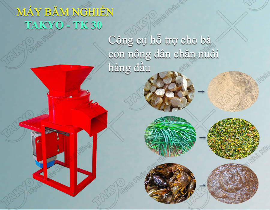 Lý do nên mua máy băm nghiền đa năng Takyo TK 30