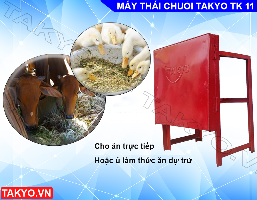 Chế phẩm sau khi sử dụng máy băm chuối Takyo TK 11