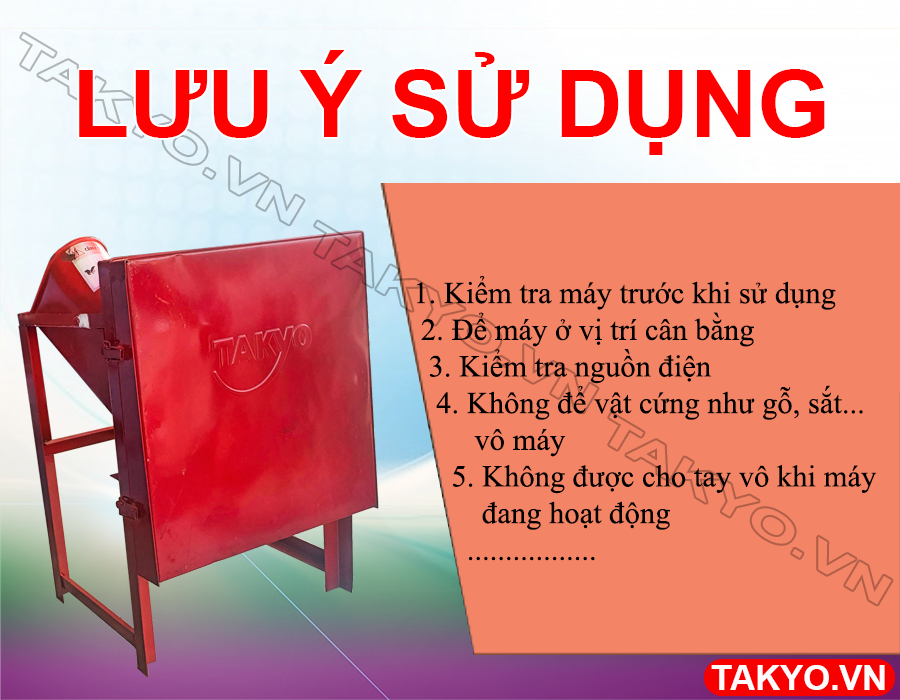 Lưu ý khi sử dụng máy băm chuối Takyo TK 11