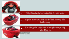 Lưu ý khi sử dụng máy bơm xuồng Takyo TK430.