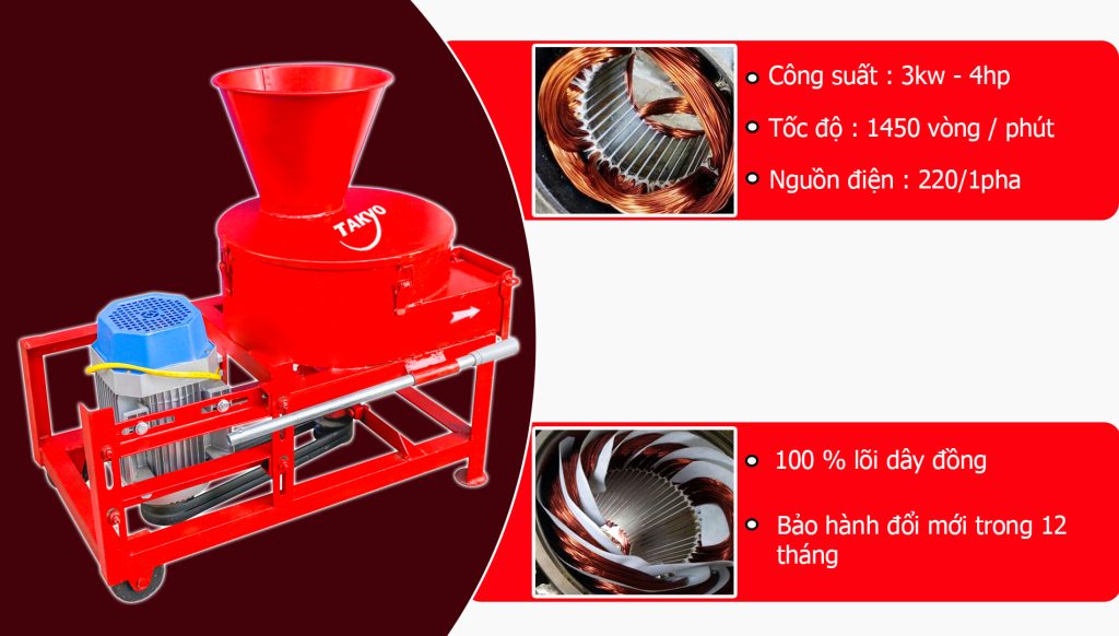 Động cơ máy băm chuối đa năng Takyo TK 3000