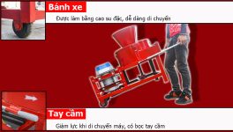 Bánh xe và tay cầm máy băm chuối đa năng Takyo TK 3000