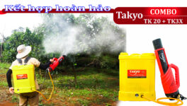 Bộ phun kết hợp giữa bộ phun sương cao áp và bình xịt điện Takyo