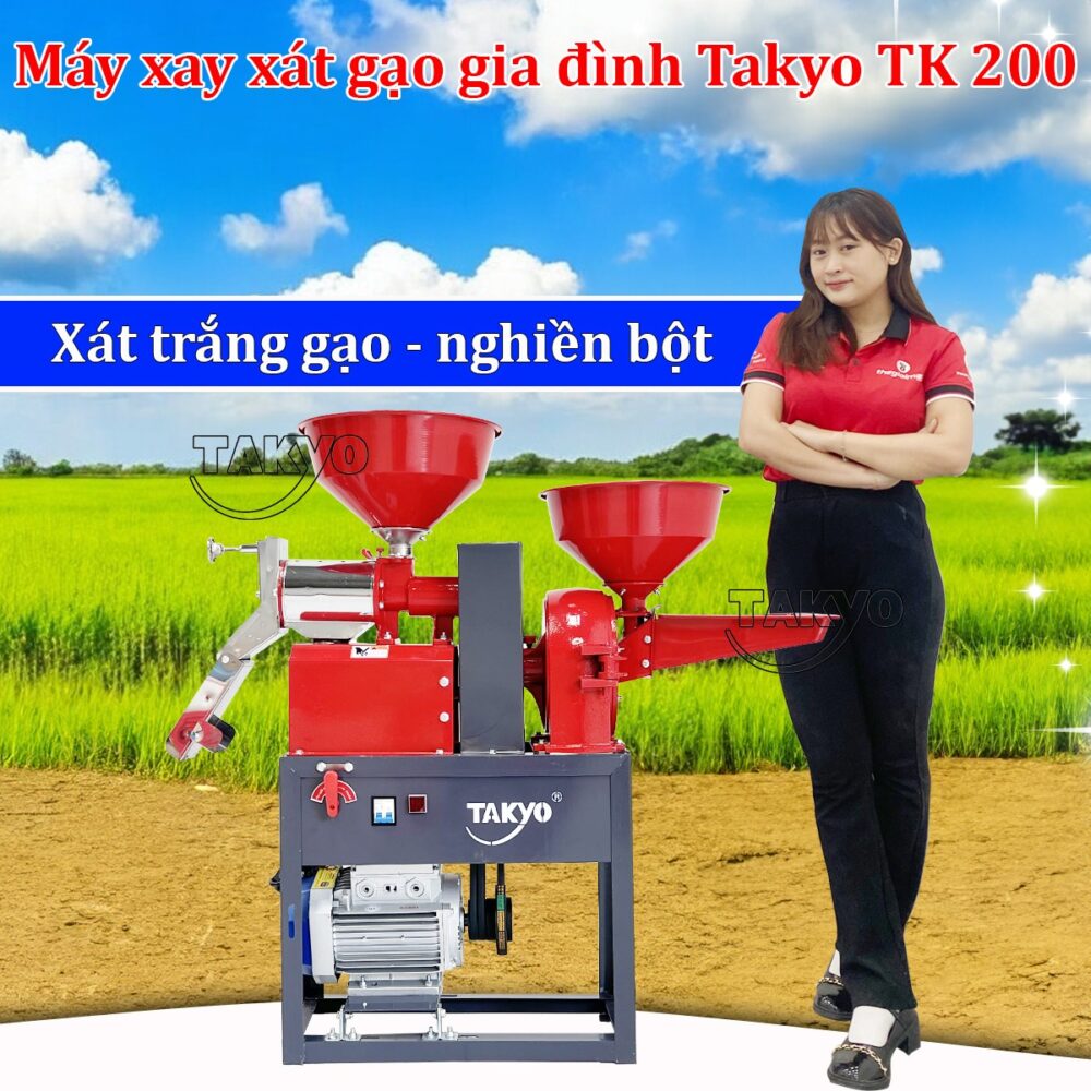Máy xay xát gạo gia đình Takyo TK 200