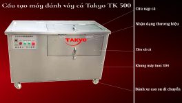 Máy đánh vảy cá công nghiệp TAKYO TK 500 - Ảnh 8
