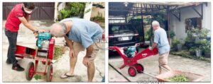 Máy băm cây Takyo có thể tháo rời toa xả giúp thuận tiện di chuyển máy và vệ sinh