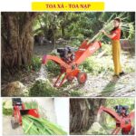 Máy băm cành cây Takyo TK 65 có cấu tạo toa nạp rộng rãi, có thể điều chỉnh hướng văng thành phẩm ở toa xả