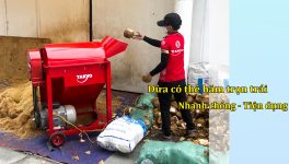 Máy băm xơ dừa Takyo TK 550 có thể sử dụng dừa nguyên trái.