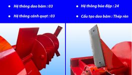 Cấu tạo hệ thống buồng làm việc máy băm xơ dừa Takyo TK 550