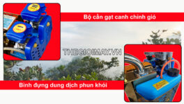 Bình đựng dung dịch phun khói và cần gạt canh chỉnh gió phun khói Takyo TK 350