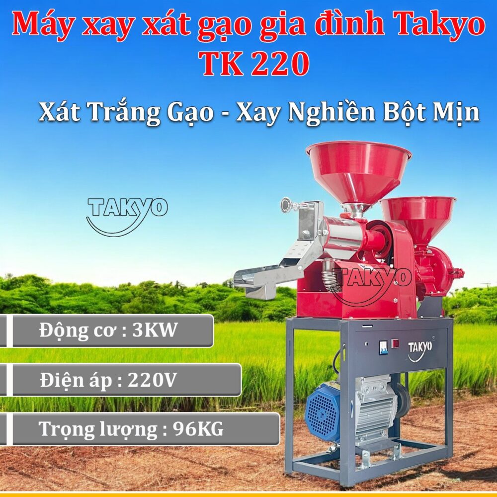 Máy xay xát gạo gia đình Takyo TK 220