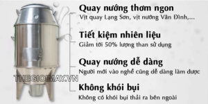 Ưu điểm sử dụng lu nướng gà vịt inox dùng than 60 TK60T