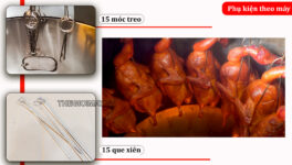 Phụ kiện kèm theo lu nướng gà vịt inox dùng gas 80 TK80G