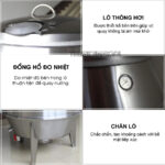 Thiết kế lu nướng gà vịt inox dùng than 60 TK60T