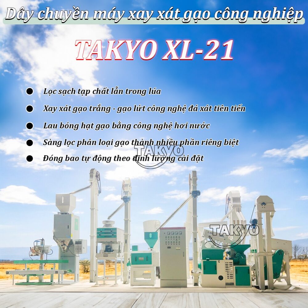 Dây chuyền máy xay xát gạo công nghiệp Takyo XL-21