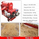 Máy băm xơ dừa động cơ dầu D24 có năng us6at1 hoạt động lên đến 1000-2000kg/giờ