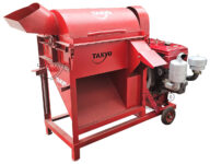Logo thương hiệu Takyo được cắt CNC trên thân máy băm xơ dừa để phân biệt sản phẩm chính hãng