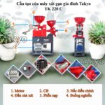 Cấu tạo của máy xát gạo mini gia đình Takyo TK 220 C