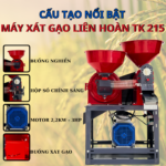 Cấu tạo đặc biệt của máy xát gạo liên hoàn Takyo TK 215