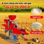 Máy xay xát gạo Takyo TK 200 R vùa có thể xát gạo trắng vừa có thể xay mịn trấu, cám, các loại hat,...