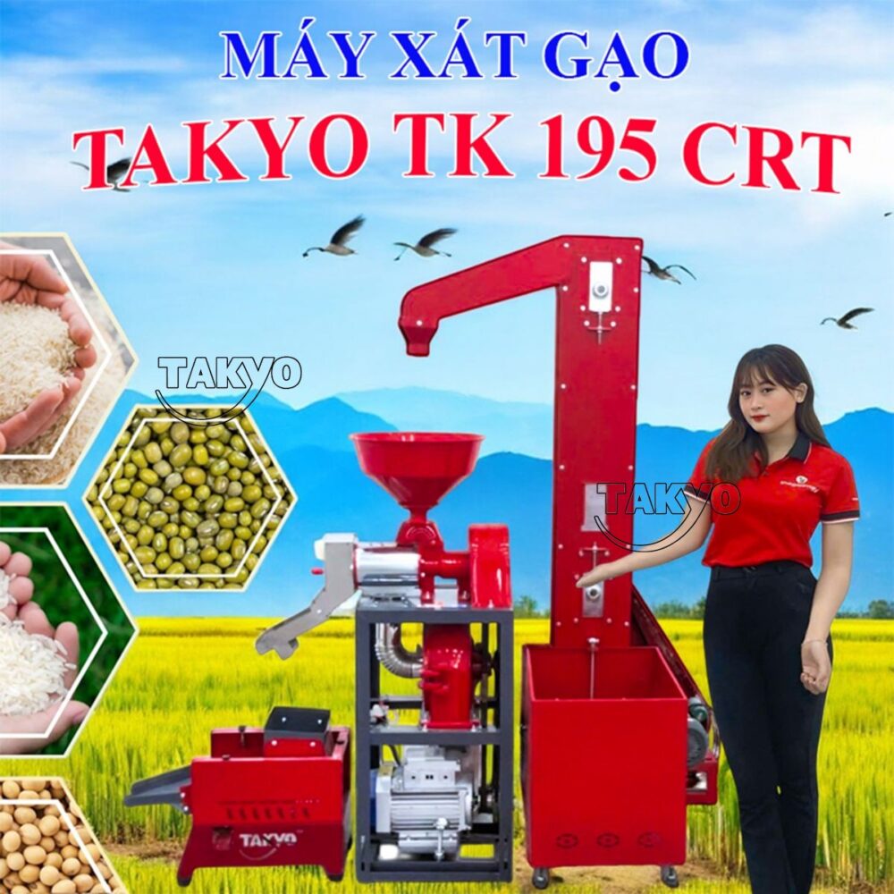 Máy xát gạo công suất lớn Takyo TK 195 CRT