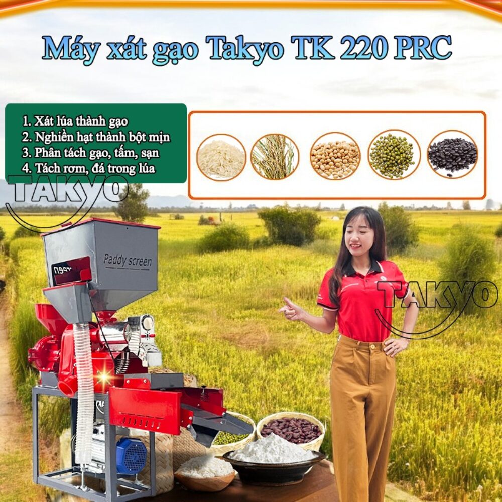 máy xát gạo gia đình Takyo TK 220 CRP
