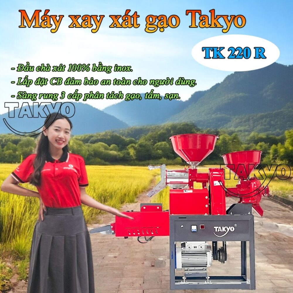 Máy xát gạo gia đình Takyo TK 220 R