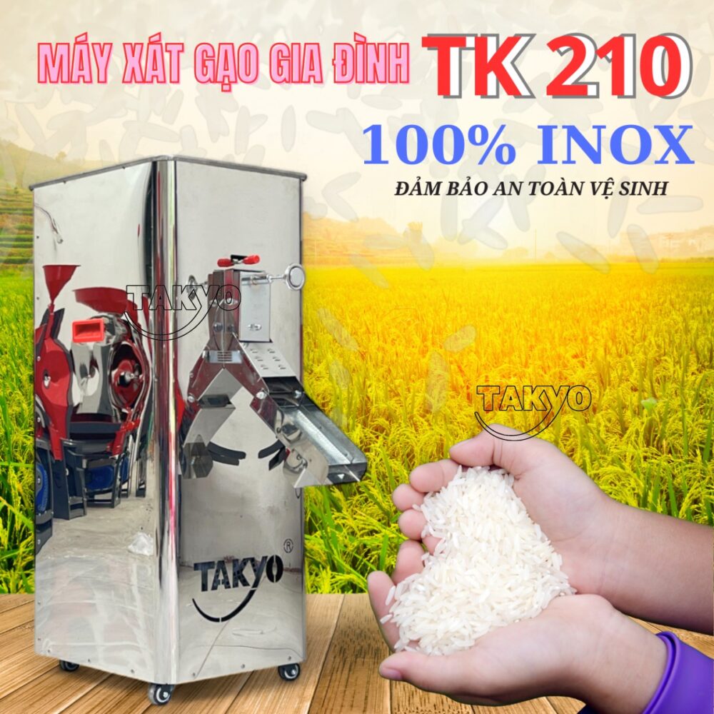 Máy xát gạo inox Takyo TK 210