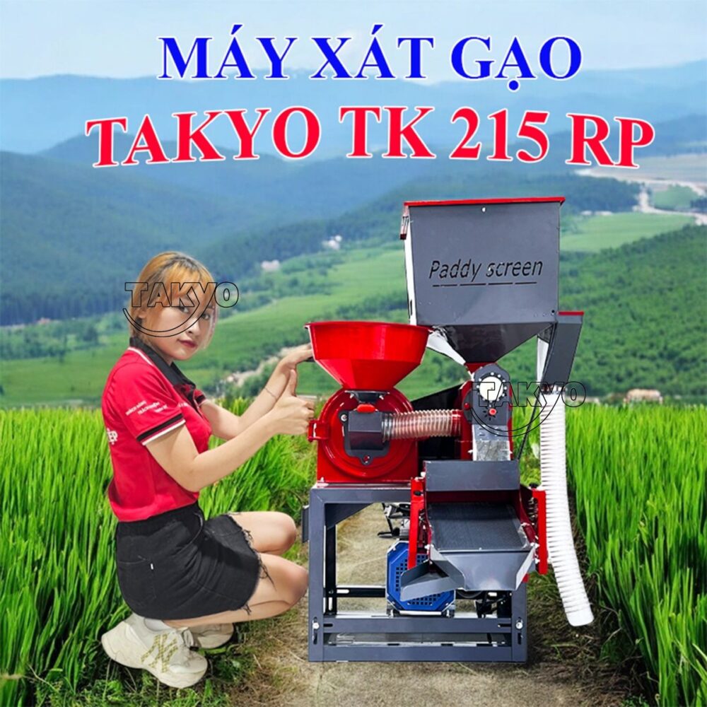Máy xát gạo nghiền bột Takyo TK 215 RP