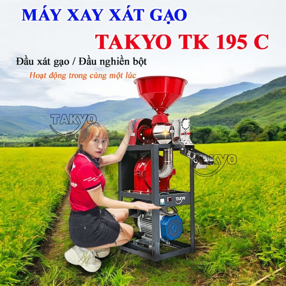 Máy xay xát lúa gạo Takyo TK 195 C
