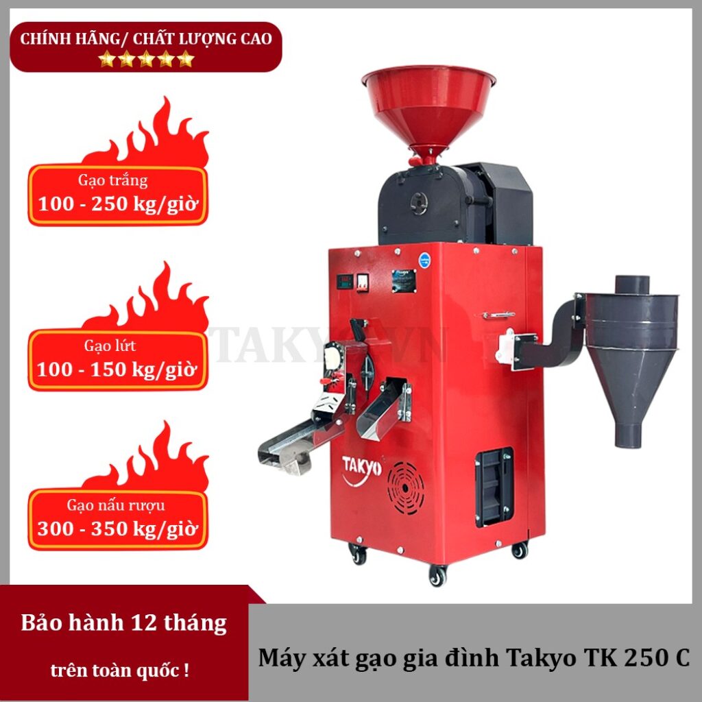 Máy xát gạo gia đình Takyo TK 250 C chính hãng