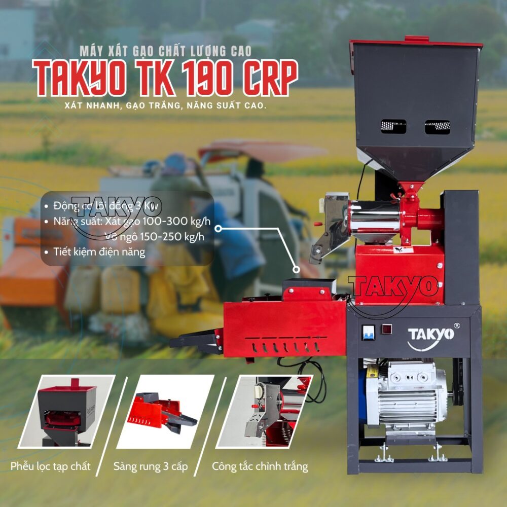Máy xát gạo chất lượng cao TAKYO TK 190 CRP