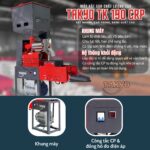 Khung máy và hệ thống khởi động của máy xát gạo chất lượng cao TAKYO TK 190 CRP