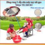 Máy xay xát gạo 2 chức năng Takyo TK 220 CR có sàng rung 3 cấp để phân tách gạo, tấm, sạn