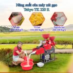 Máy xay xát lúa gạo Takyo TK 220 R có năng suất xát gạo, vỡ hạt, nghiền hạt ấn tượng