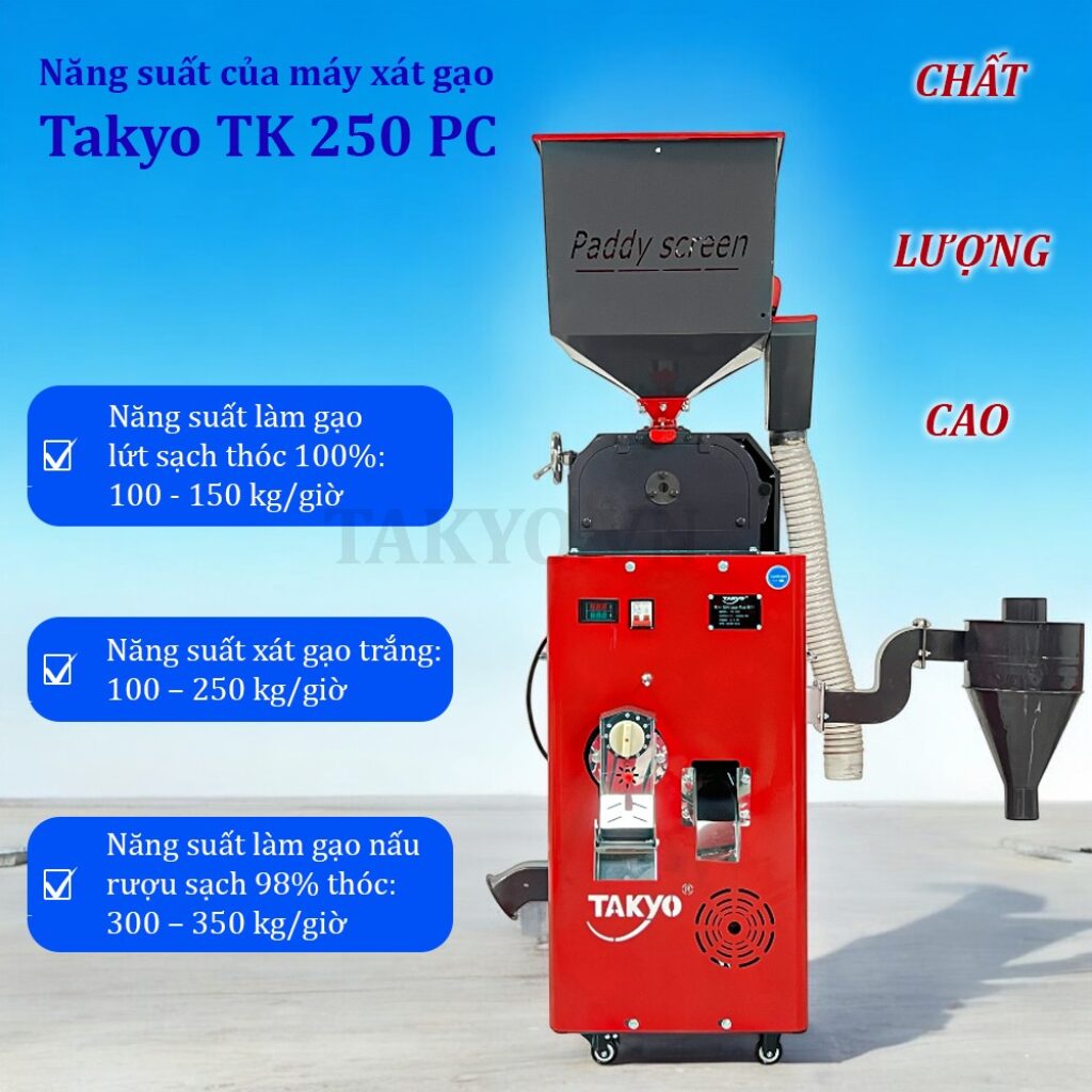 Máy xát gạo gia đình Takyo TK 250 CP chính hãng