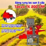 Sàng rung 3 cấp của TK 200 CRP có thể phân loại gạo trắng và tấm ra riêng