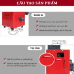 Bộ khung của máy xát gạo hiện đại Takyo TK 250 C được làm bằng chất liệu sắt V5 cho độ bền cao