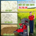 Thành phẩm của máy xát gạo mini Takyo TK 215 RP