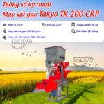 Thông số kỹ thuật của máy xay xát gạo gia đình Takyo TK 200 CRP