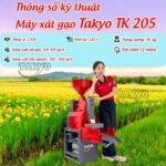Thông số kỹ thuật của máy xát gạo Takyo TK 205