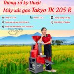 Thông số kỹ thuật của máy xát gạo Takyo TK 205 R