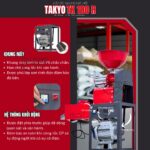 Khung máy của máy xát gạo mini đời mới TAKYO TK 190 R