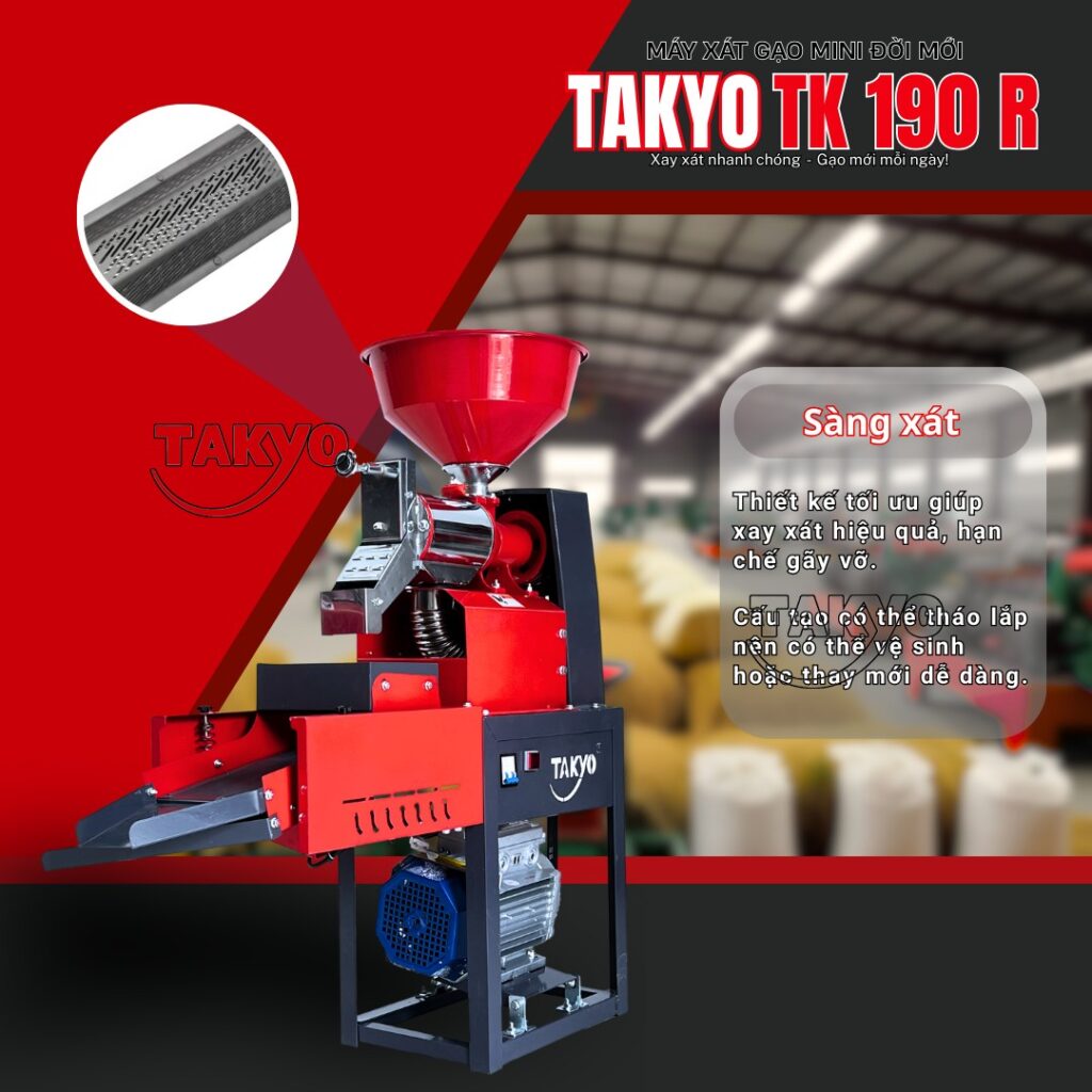 Sàng xát của máy xát gạo mini đời mới TAKYO TK 190 R