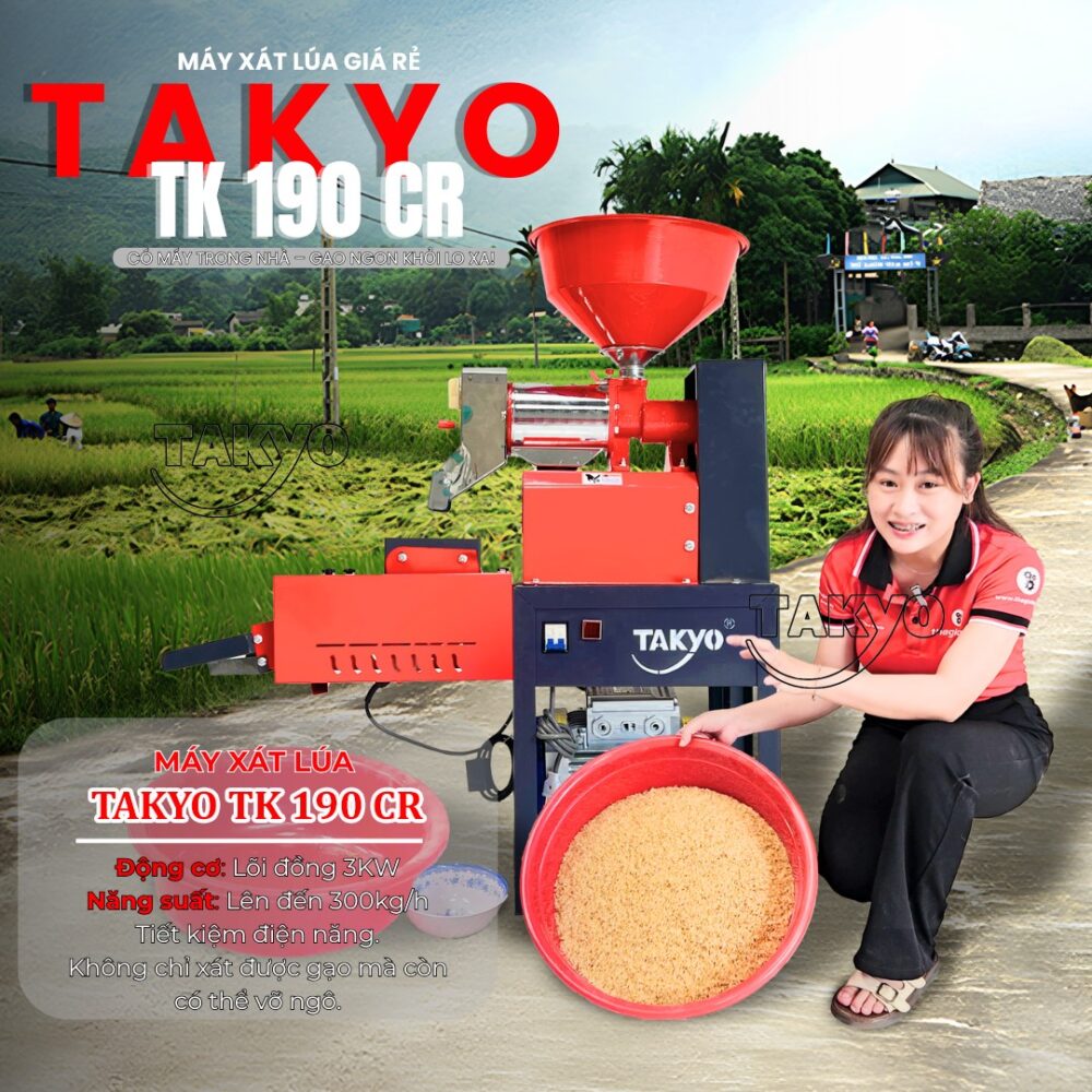 Máy xay xát lúa gạo Takyo TK 190 CR