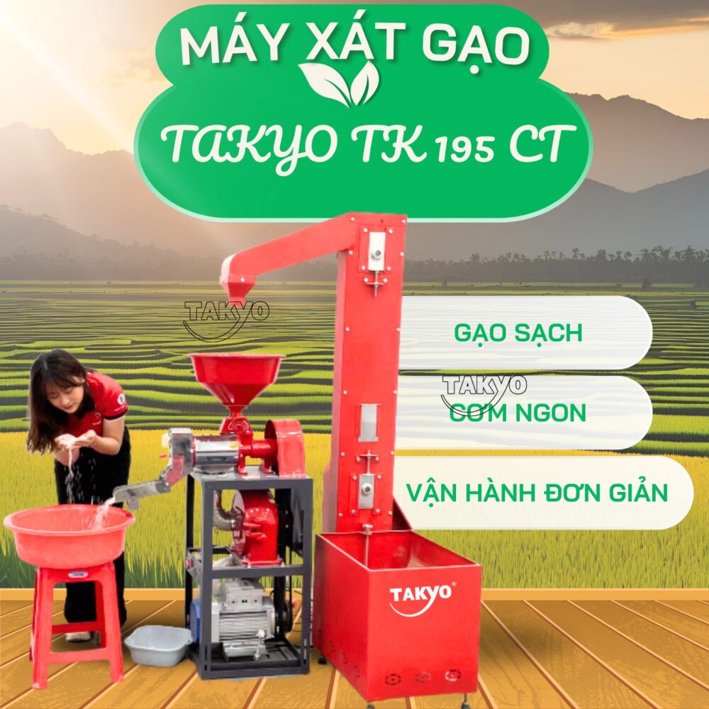 Máy xát gạo Takyo TK 195 CT